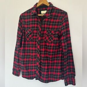 Vintage Weatherproof black and red flannel, size small